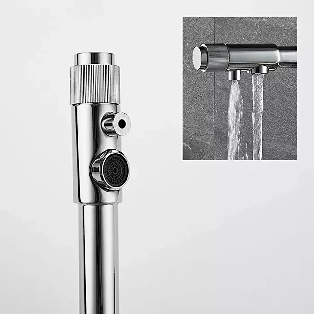 Смеситель для кухни с выходом для питьевой воды, переключатель на изливе (латунь) (1/10) L4155-3