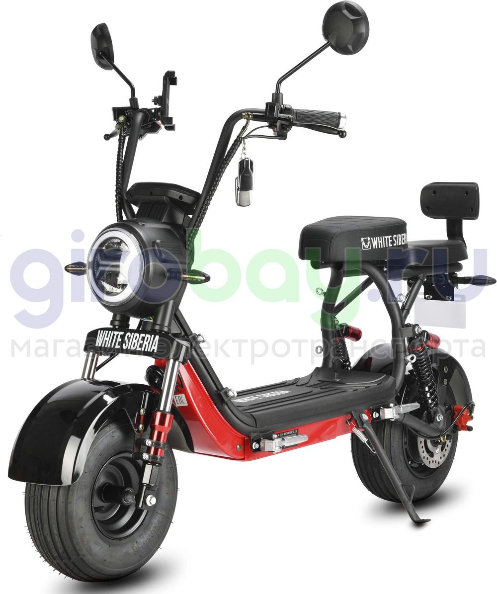 Электроскутер WHITE SIBERIA MINI R 2500w 3.0 (60V/21Ah) - Черный фото №10