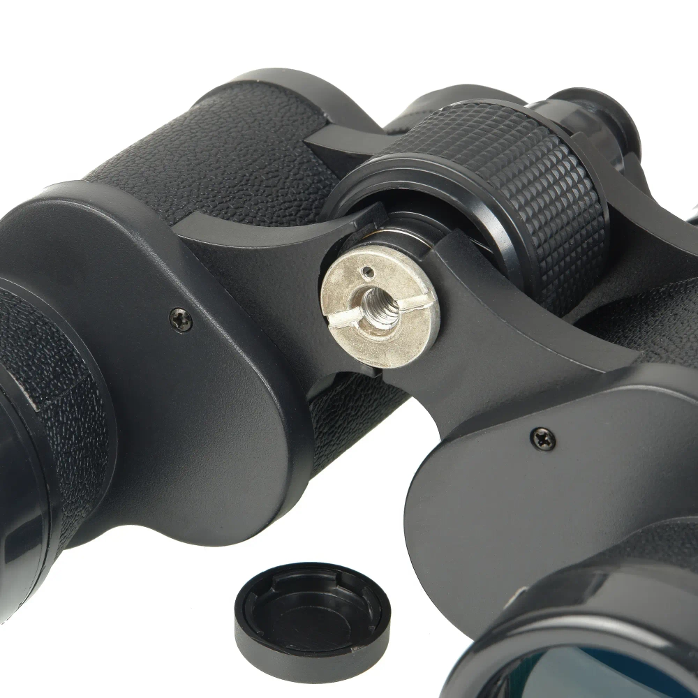 Бинокль Veber Classic БПШЦ 8x40 VL черный, кожа - вид снизу с держателем для штатива