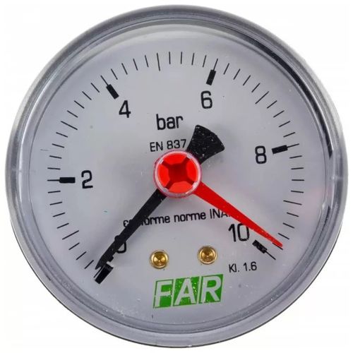 Манометр аксиальный FAR FA 2500 10, 1/4", 10 бар, 63 мм