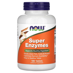 Super Enzymes (пищеварительные энзимы) 90 капсул NOW Foods