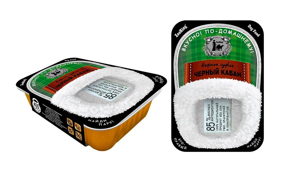 Консервы ZooRing для собак СУФЛЕ Черный кабан, 400г Консервы ZooRing для собак СУФЛЕ Черный кабан, 400г