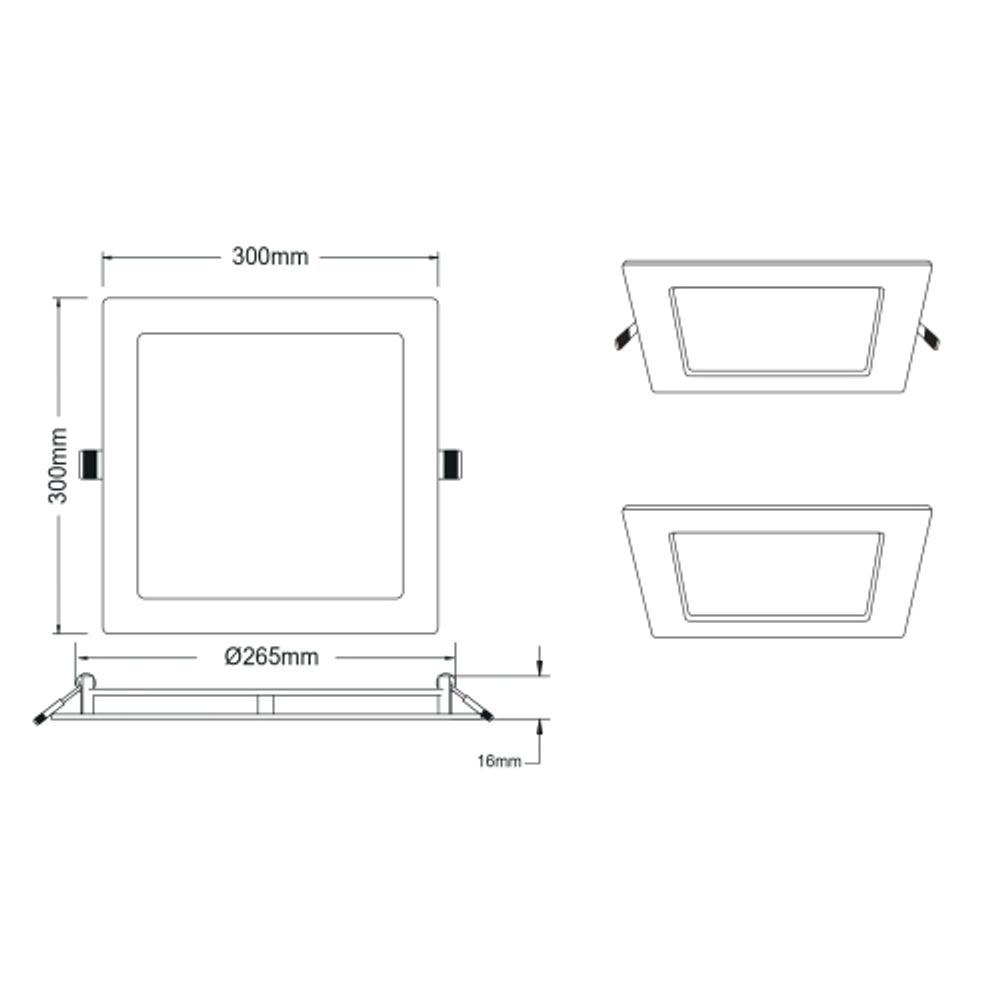 Светильник светодиодный встраиваемый Даунлайт ЭРА LED 2-24-4K Slim панель 24Вт 4000К квадрат | Downlight