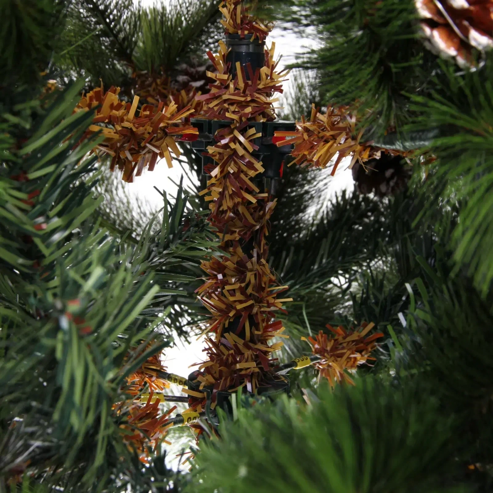 Елка «Венская» 180 см, ПВХ+Леска, ягоды и шишки (736 веток)