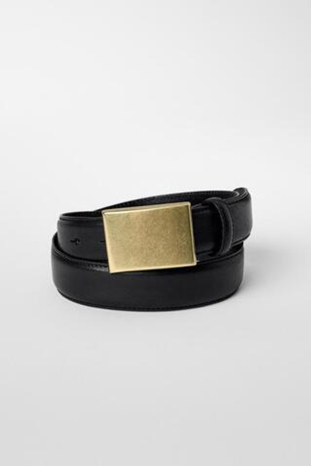ZARA X BOBBY GILLESPIE КОЖАНЫЙ РЕМЕНЬ, ЧЕРНЫЙ