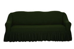 Чехол Жаккард на 3-х местный диван, цвет Зеленый
