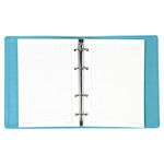 Тетрадь на кольцах А5 (180х220 мм), 120 листов, под фактурную кожу, BRAUBERG "Fusion", коричневый/голубой, 129995