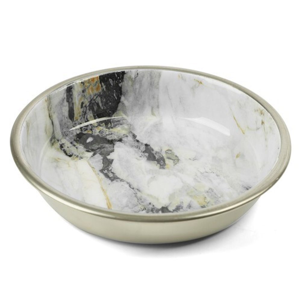 Миска металлическая на резинке "Мрамор", 0,25л, Triol