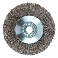 Щетка для УШМ, 100 мм, "Тарелка", витая нержавеющая проволока 0.3 мм, М14 Denzel