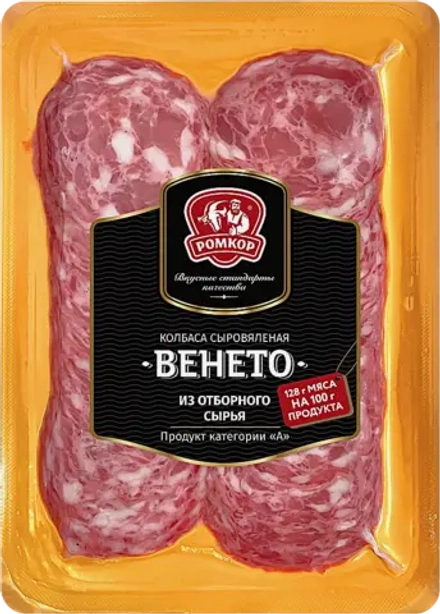 Колбаса Ромкор Венето сыровяленая нарезка 90г