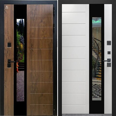 Входная дверь с терморазрывом и стеклопакетом - 1071