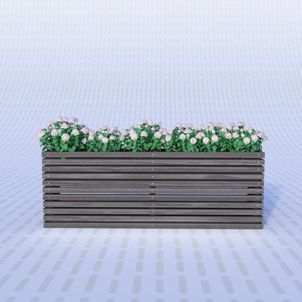 Кашпо большое городское Арт. RayH — стильный вазон из полимер-песчаного композита для улиц, парков и террас