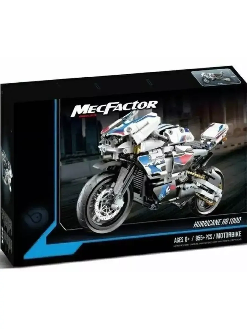 Конструктор Мотоцикл BMW Ураган RR1000 855 деталей 33012