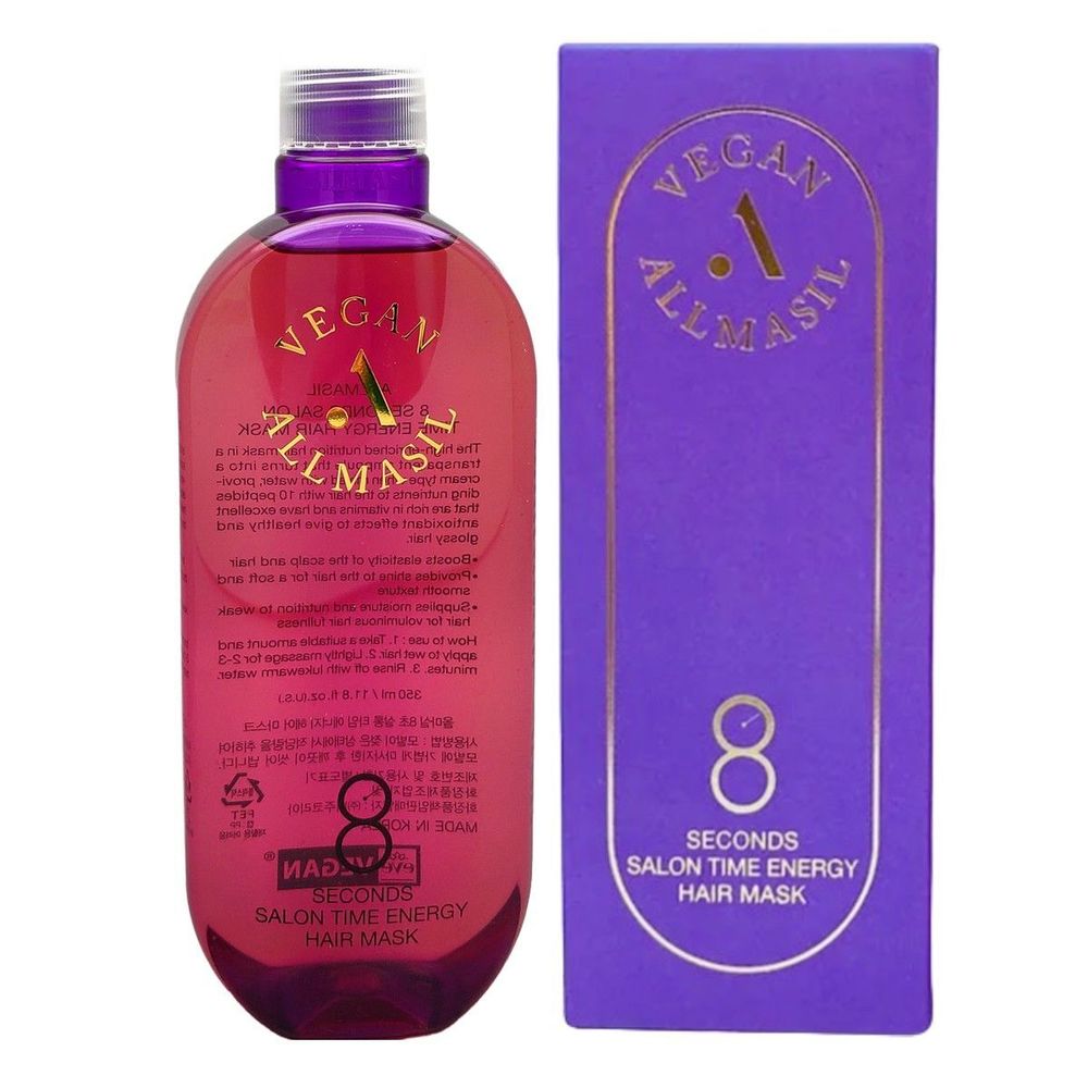 AllMasil Vegan 8 Seconds Salon Time Energy Mask питательная веганская маска для эластичности и упругости волос
