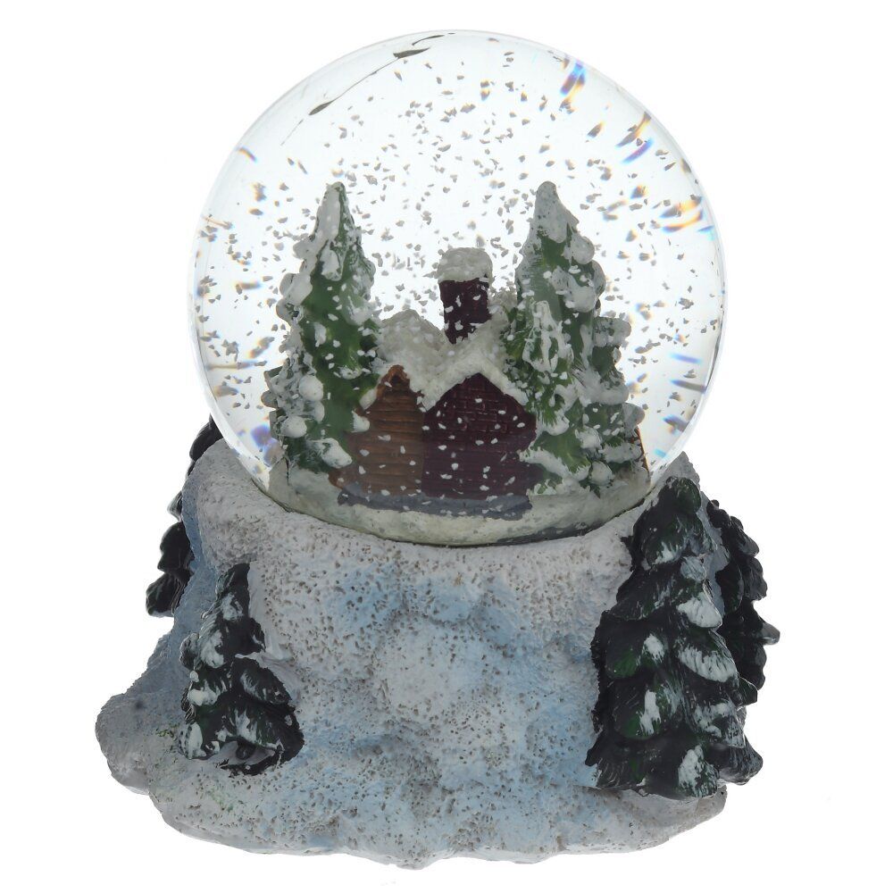 GAEM Фигурка декор в стекл шаре "Домик/Олень", D 6.5 см, L9 W8 H9 см, 3в.