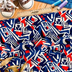 Ткань премиум шифон абстрактная фантазия