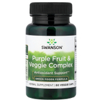 Swanson, комплекс фиолетовых фруктов и овощей, 60 растительных капсул