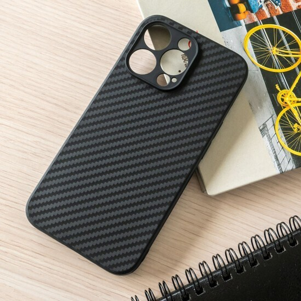 Чехол ТПУ карбон для iPhone 13 pro max, 011068 Черный CM