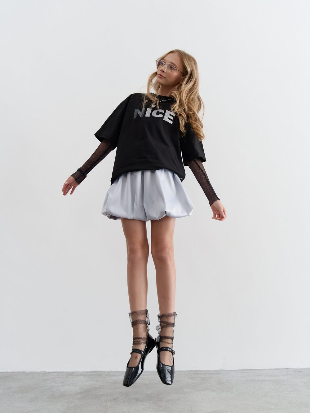 Футболка с митенками "Уголь" 7+