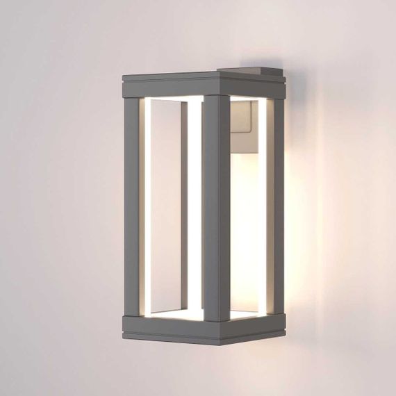 Уличный настенный светодиодный светильник Elektrostandard Frame 1527 Techno Led серый a051856