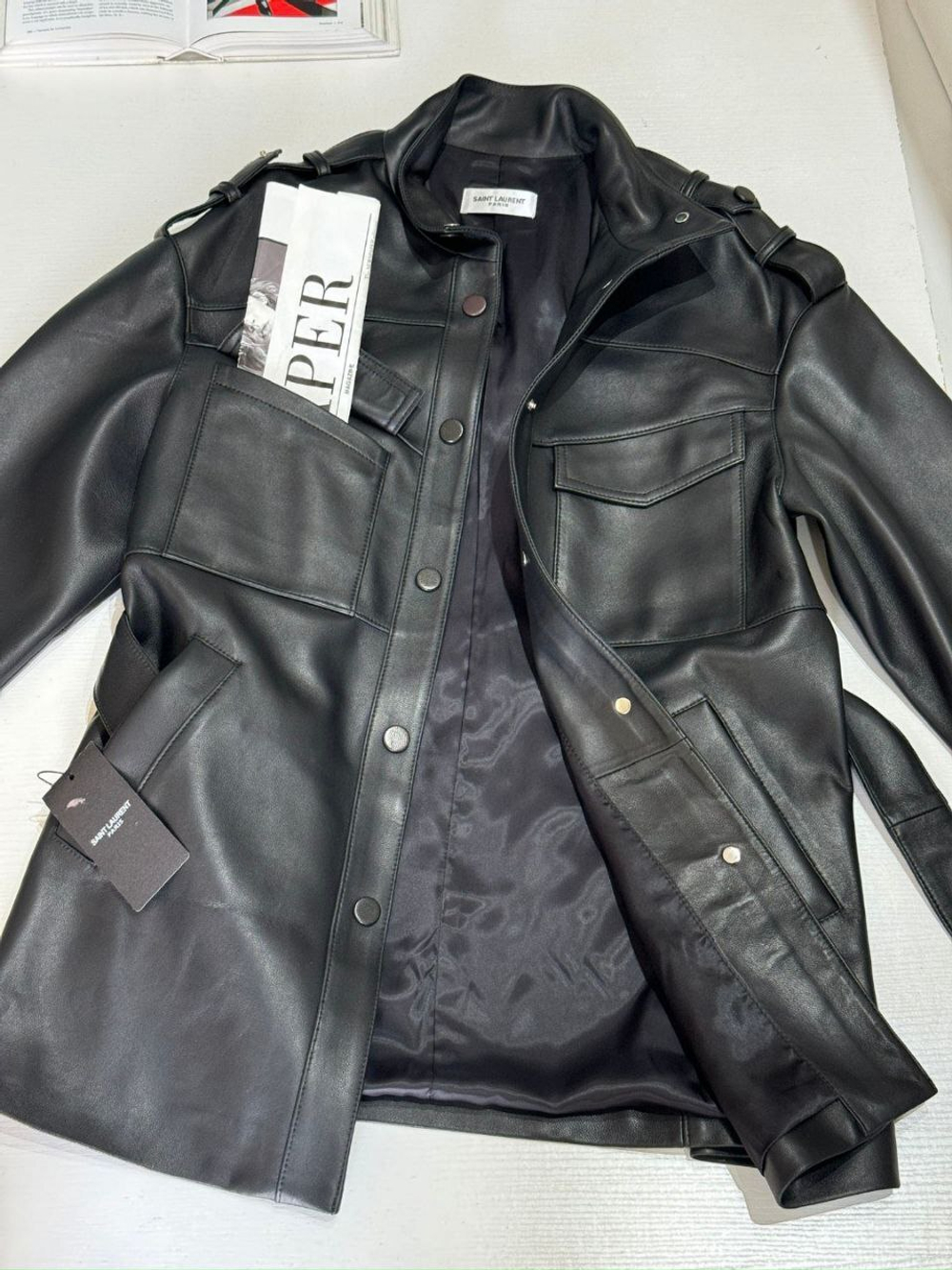 Кожаная куртка Yves Saint Laurent