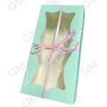 Коробка для макарон и др. кондитерских изделий с фигурным окошком 210*110*55 мм (тиффани), 50шт