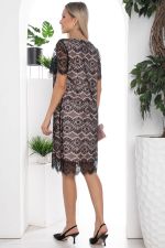 Платье Шантильи (персик/черное) П10480 LT Collection