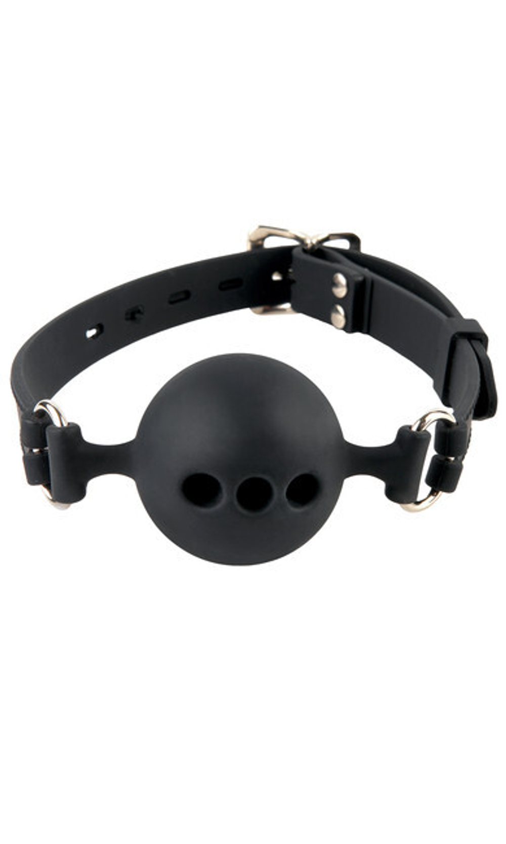 Силиконовый дышащий кляп Breathable Ball Gag - Medium (Цвет: черный)