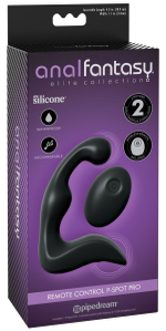 Черный вибромассажер простаты с пультом ДУ Control P-Spot Pro (Цвет: черный)