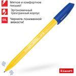 Ручка шариковая Luxor "InkGlide 100 Icy" синяя, 0,7мм, трехгран., оранжевый корпус, 1шт