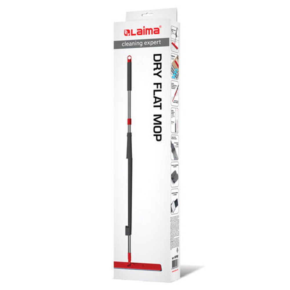 Швабра с отжимом плоская для мытья полов и уборки "Dry Flat Mop", LAIMA, 607982