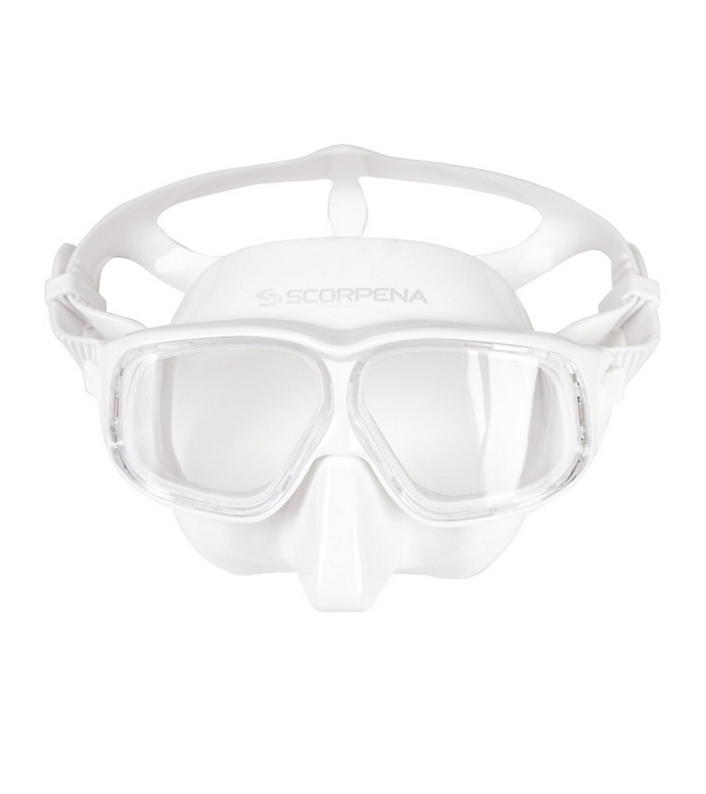 Маска для плавания Scorpena Apnea F1 белый силикон