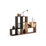 Полка напольная ЭДГАР 70х28х35 см деревянная / Полка модульная дизайнерская из массива дуба / цвет натуральный дуб