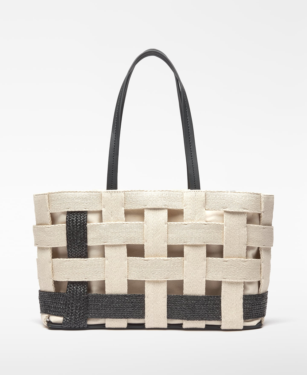 Adolfo Domínguez Сумка Horizon Shopper, черный/кремовый