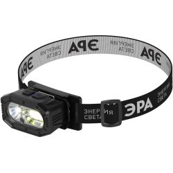 Фонарь налобный светодиодный ЭРА GA-814 аккумуляторный 5 Вт COB + 5 Вт LED 5 режимов сенсорное управление | Налобные фонари