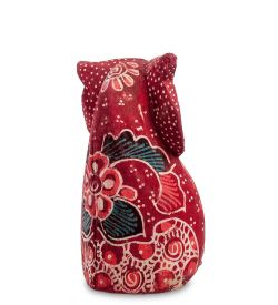 Decor and Gift 10-019 Фигурка «Сова» (батик, о.Ява) красн. 10 см