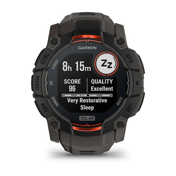 Умные часы Garmin Instinct 3 Solar 50 mm Black with Charcoal Band (010-02935-00)