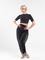 Брюки для танцев с бахромой