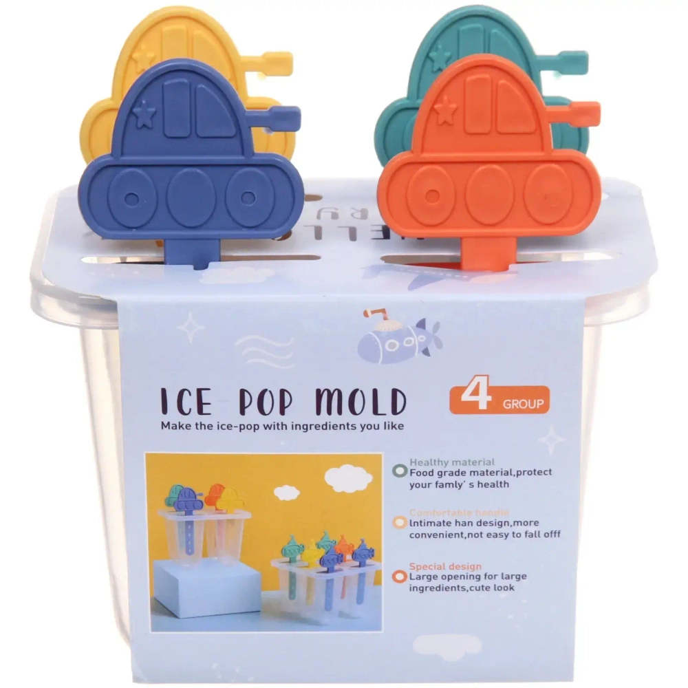 Форма для приготовления мороженого «Танчик» 4шт 8*12,5*14см