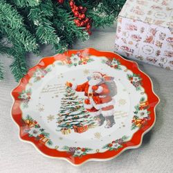 Lenardi 205-301 Блюдо 30,5см НОВЫЙ ГОД в под.уп.(х12)Фарфор