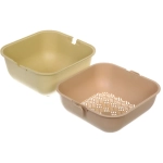 Дуршлаг пластиковый «SEGRETO» 24*24*11,5см оливковый