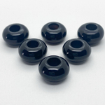 Агат черный тонированный (халцедон), размер 14 мм, цена за 1 шт