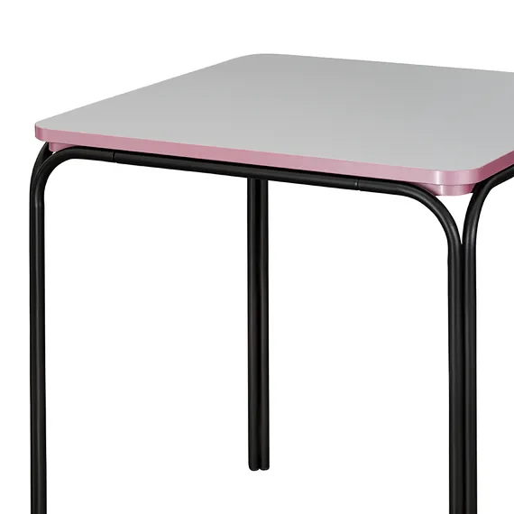 Стол обеденный ror, 70х70 см, черный/серый/розовый