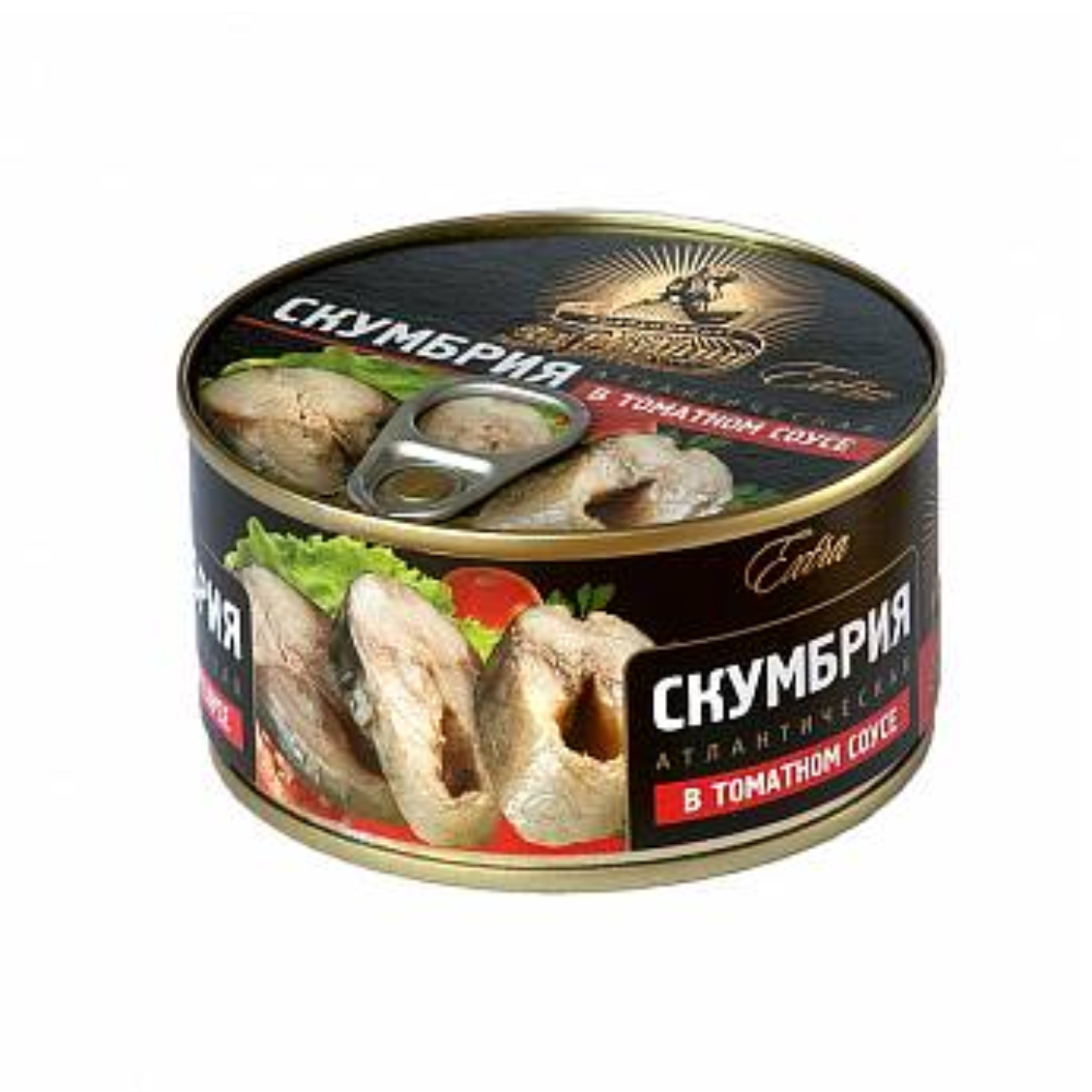 Скумбрия в томатном соусе За Родину 185 гр
