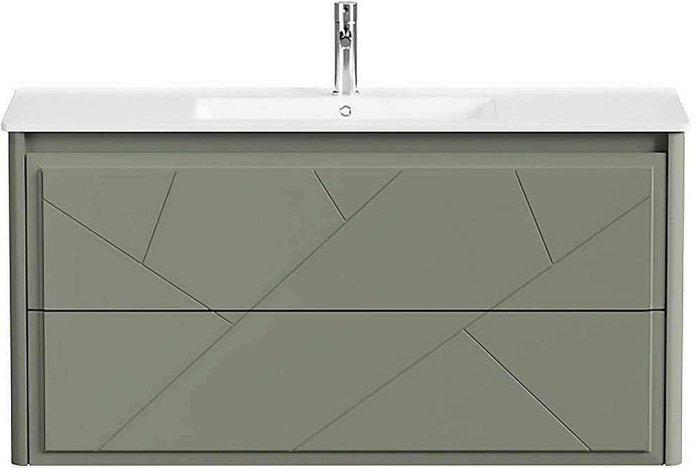 Тумба с раковиной и столешницей Allen Brau Paris 120 1.360003.CGM олива матовая