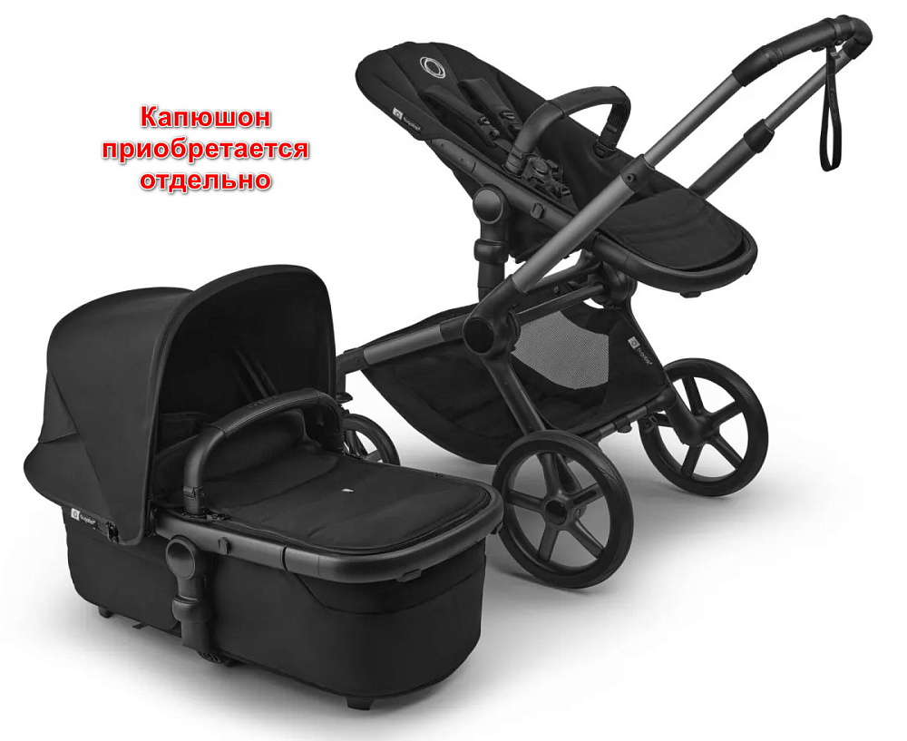 Коляска без капюшона Bugaboo Fox 5 Renew base 2 в 1 Graphite/Heritage Black