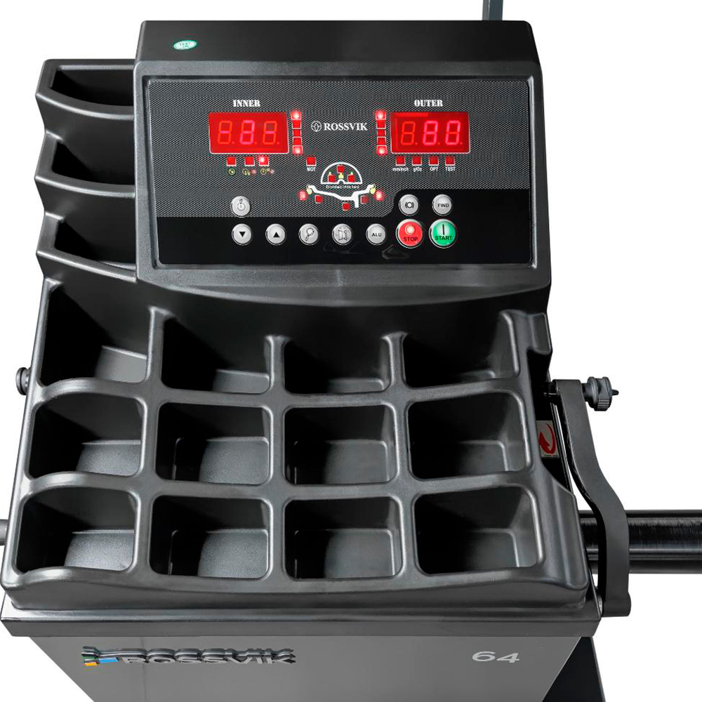 Станок балансировочный ROSSVIK VT-64, 220В, RAL7016 СЕРЫЙ