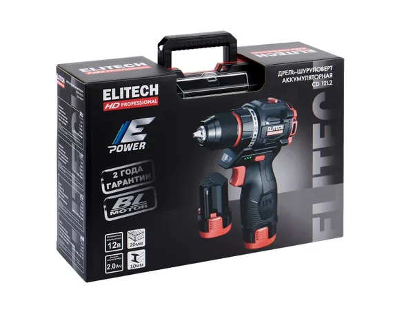 Аккумуляторный шуруповерт ELITECH HD CD 12L2 E2201.038.01 205713