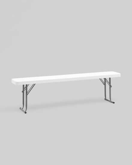 Скамейка складная 152*25*42 см белая