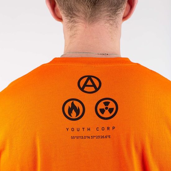 Лонгслив ЮНОСТЬ™ «Corp Death» Оранжевый